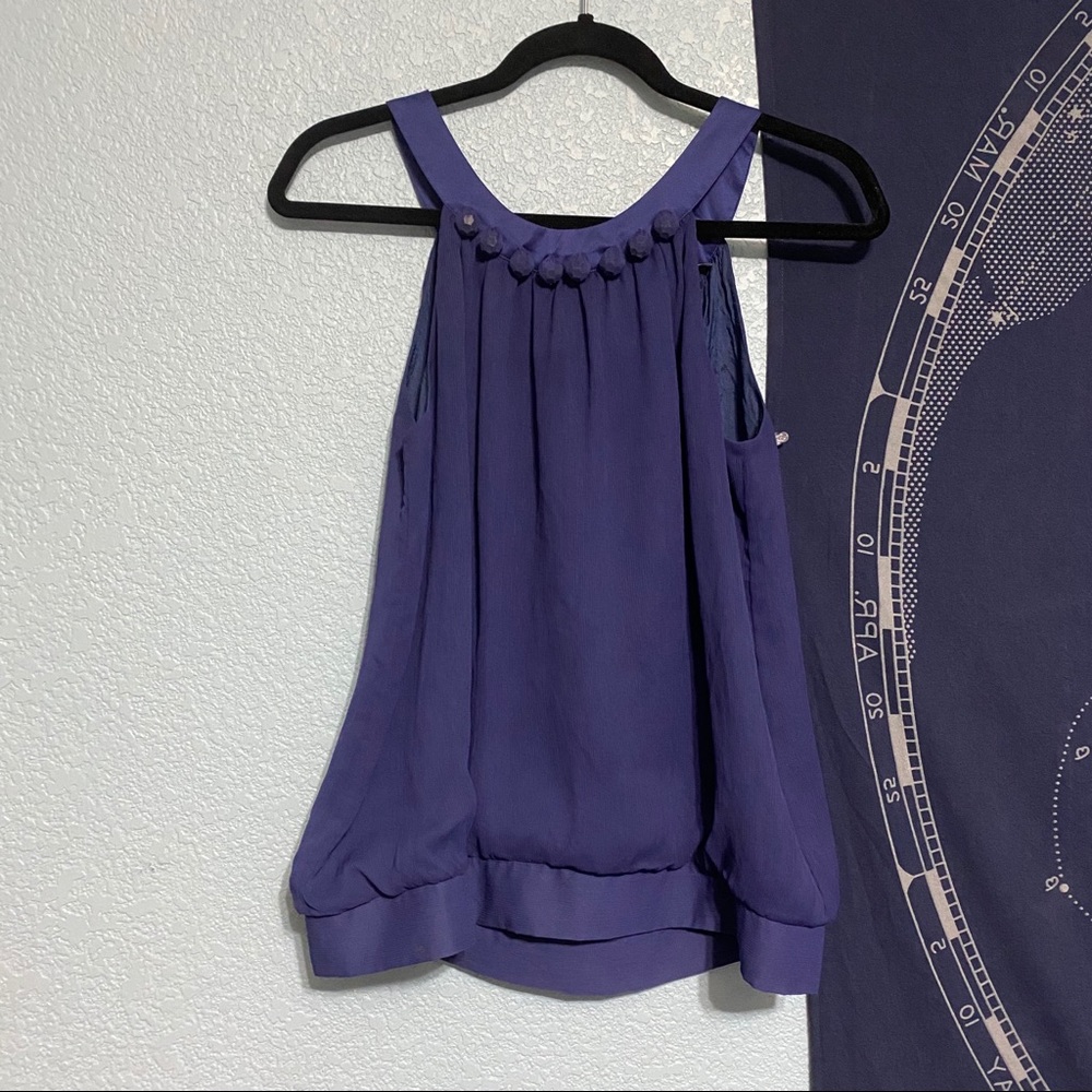 The Limited Navy Blue Halter Blouse